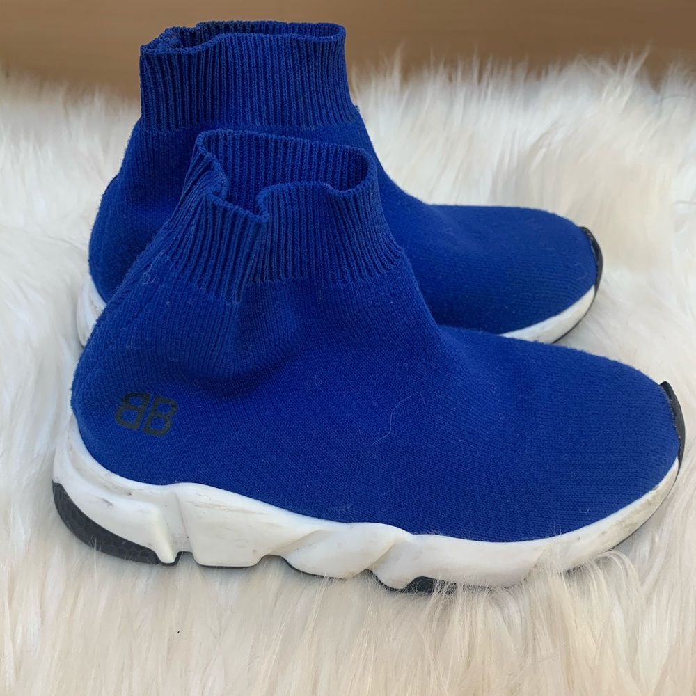 Kids Balenciaga Sock Sneakers Blue fits 8-8 1/2